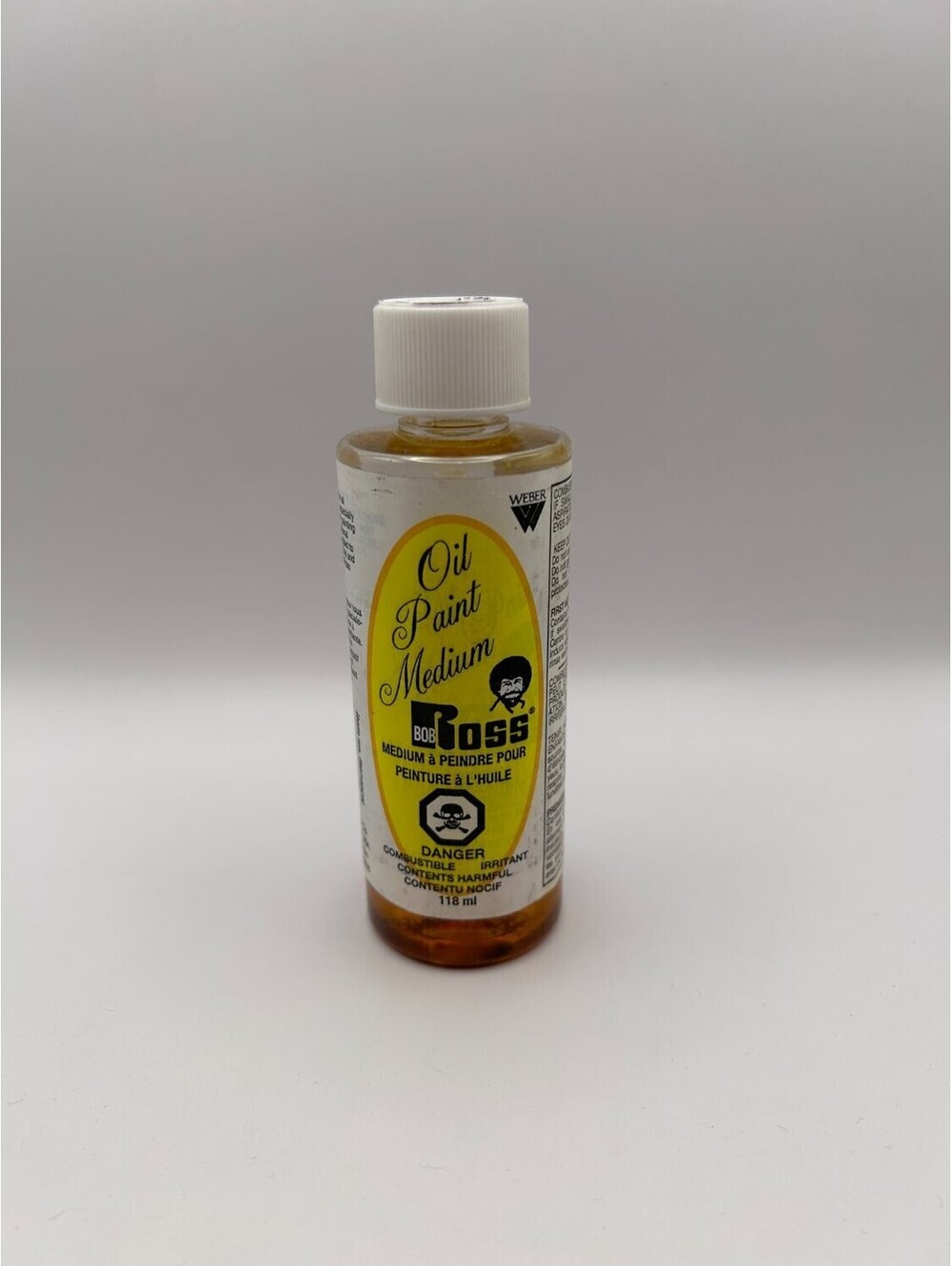 Vintage Bob Ross Oil Paint Medium Martin F Weber 118ml R6740CN Art Supply Bottle